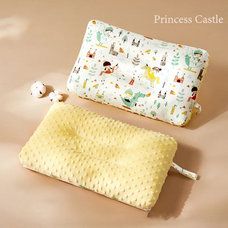 1PCS Newborn Bedding Neck Support Kids Pillow Head Baby Pillow Print Cotton Baby Beanie Pillow 3