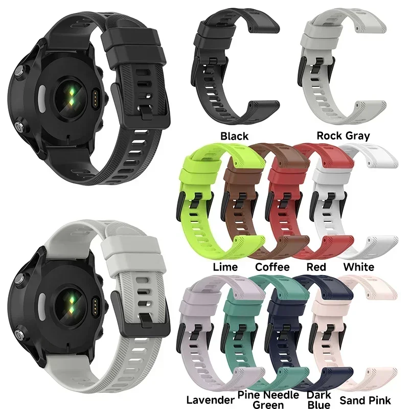Sports Silicone Strap - Premium 22mm Replacement Wristband Bracelet