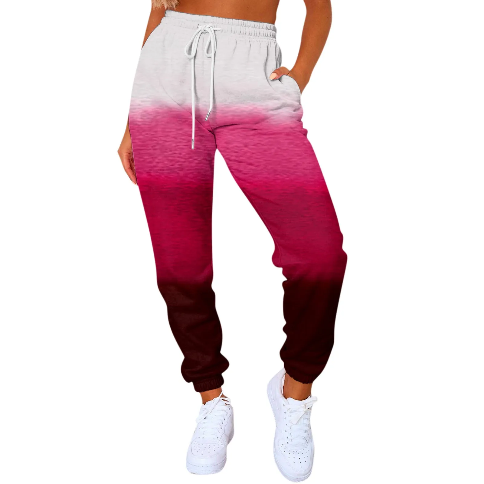 

Womens Fashion Sport Printed Drawstring Pocket Casual Sweatpants Pants Workout Athletic Bottom Joggers Pants Trousers Pantalones
