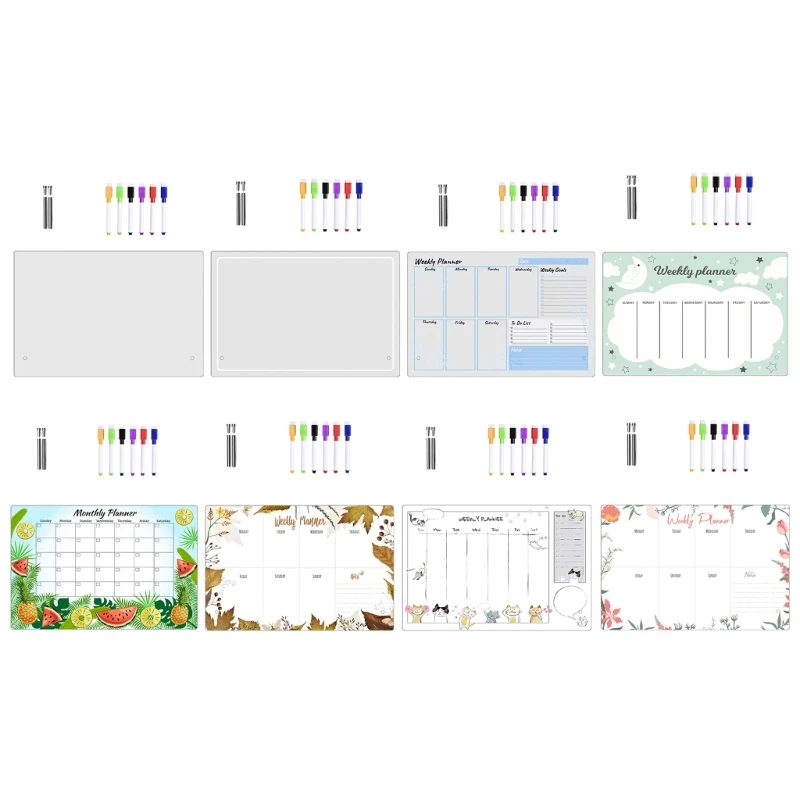 Planner Board Acrylic Dry Erases Board Desktop Planner Note Memo White Boards acrylic dry erases board clear desktop planner note memo white boards weekly monthly whiteboard meal planner menu board dropship