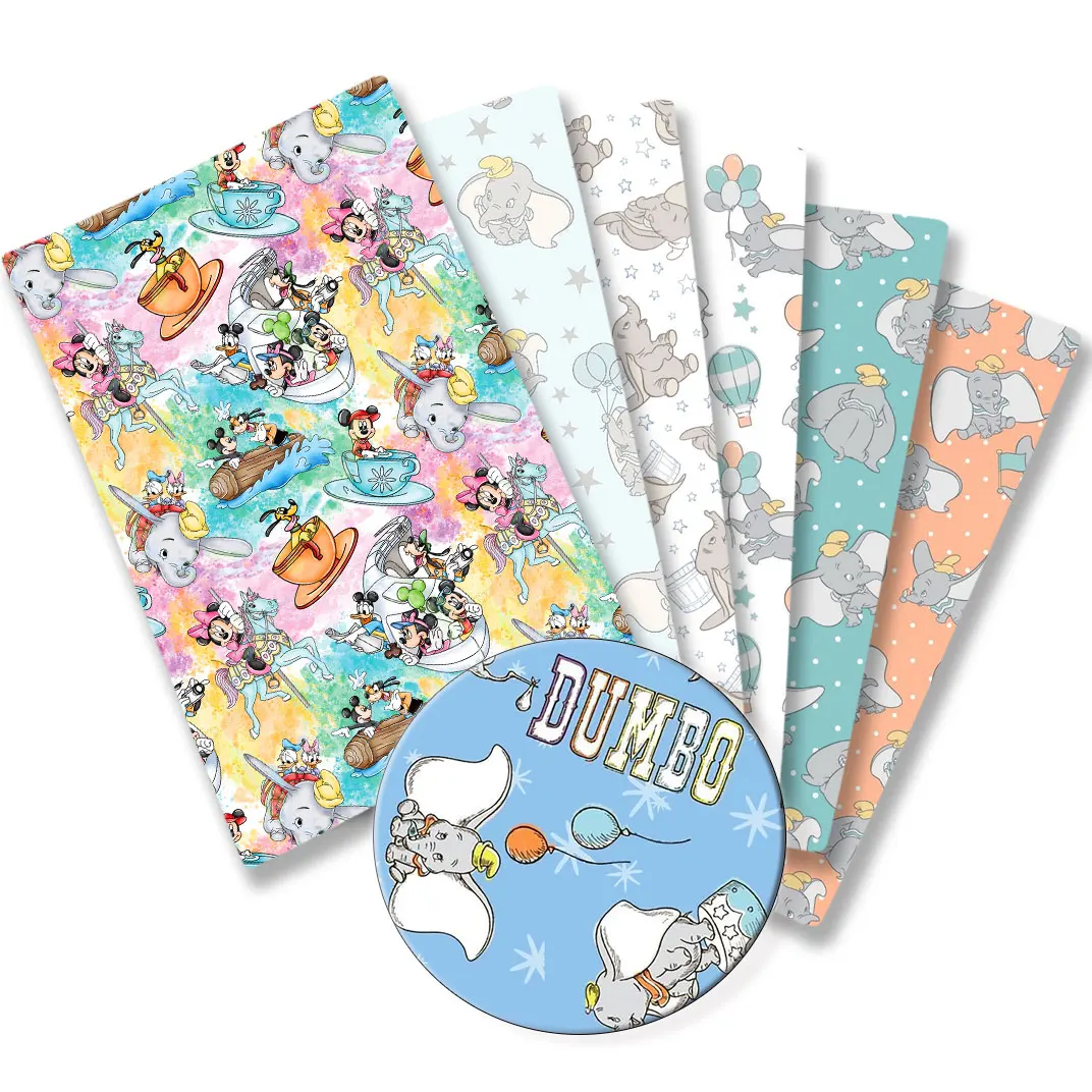 

145x50cm Disney Dumbo Fabric Material for Clothes DIY Children's Wear Sewing Cloth Make Bedding Quilt Decoration Home