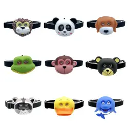 Child's Headlight with Headband Cartoon Animal Headlamp SOS  Kids Gift