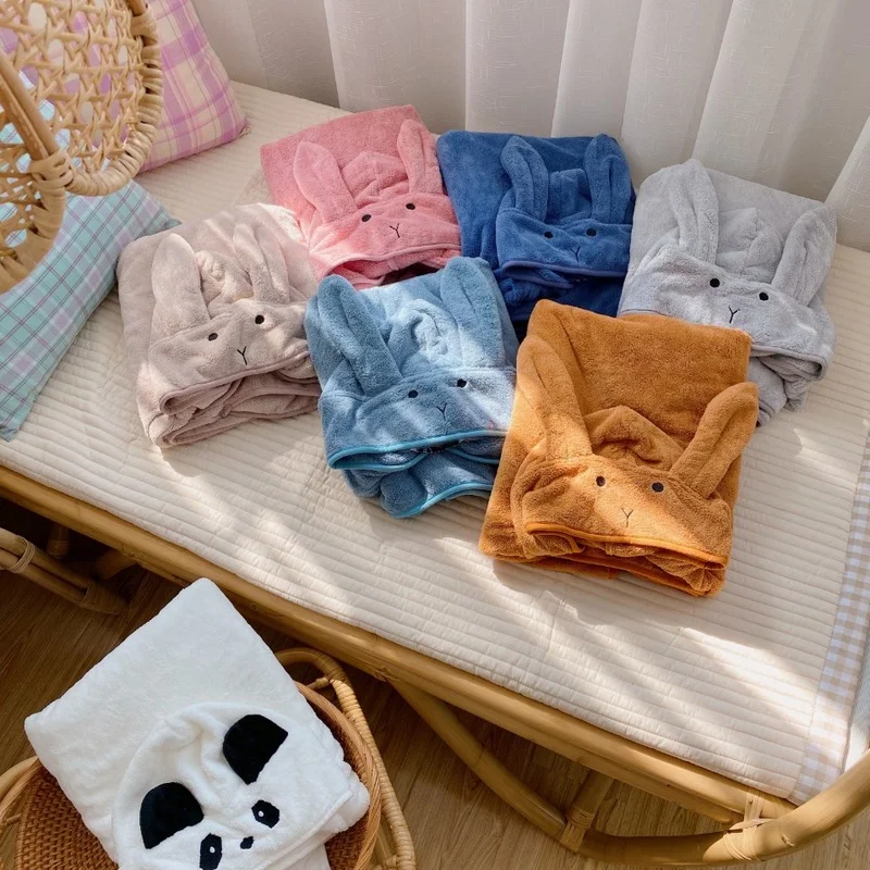 Soft Baby Bath Towel Blanket Newborn Hooded Towels Super Absorbent