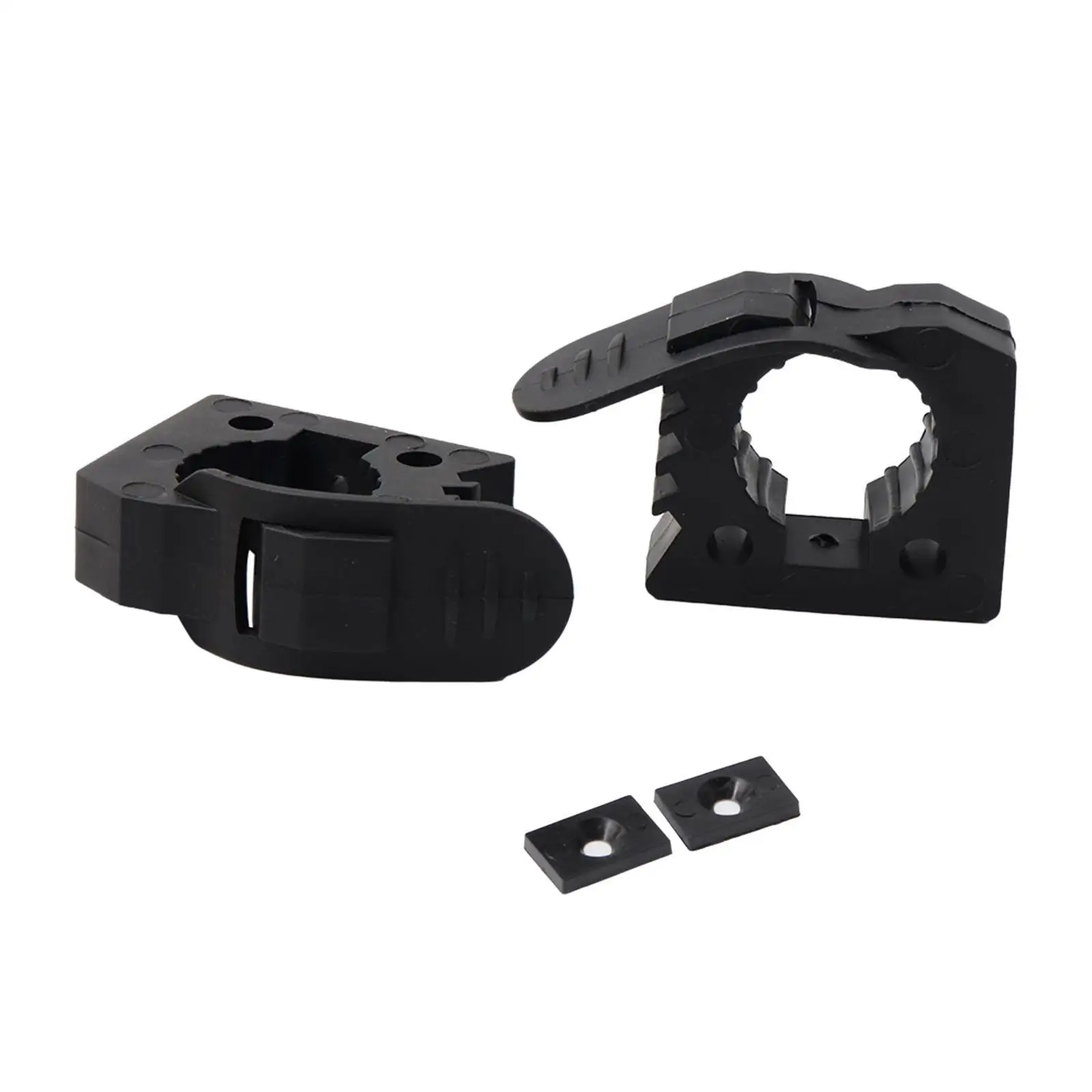 2Pcs Generic Quick Release Clamp Mount Professional Sturdy Easy Installation Rubber Clamp Mount Black for Truck Van Vehicle