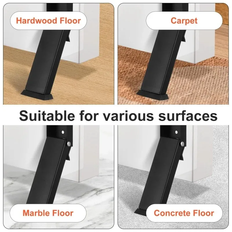 Safety Door Stopper  Heavy Duty Foldable Steel Stopper with Rubber Grip for Home  Metal Gate Blocker Kick Down DoorStopper - 6