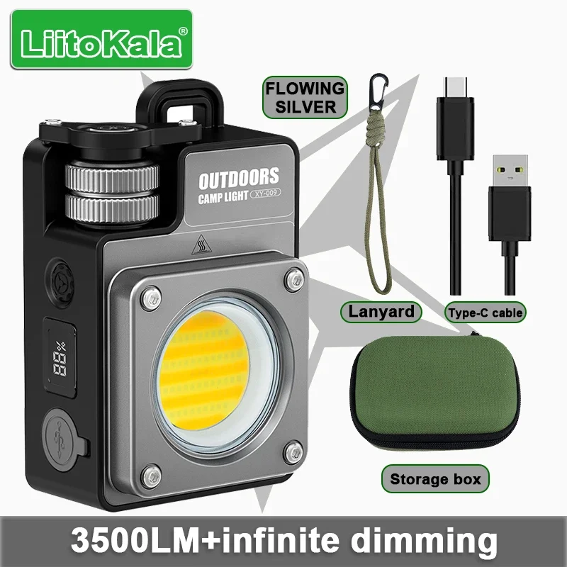 Enhanced Portable Keychain Light - Rechargeable, Multifunctional 3500LM Flashlight with 3000mAh Battery