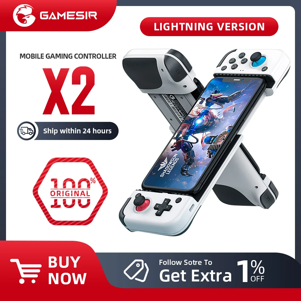 GameSir X2 라이트닝 모바일 게임패드 게임 컨트롤러, 아이폰, 애플 아케이드, MFi 게임, Xbox 게임 패스 ...