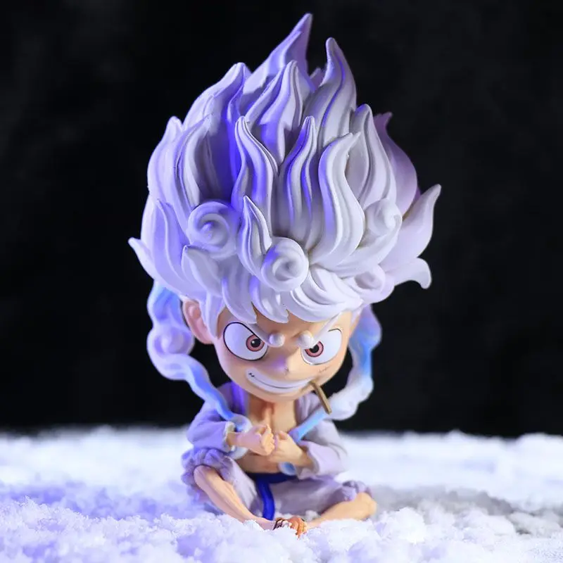

13Cm One Piece Anime Figure Sun God Form Nica Luffy Q Version Model Toy Peripheral Handmade Model Decorations Halloween Gifts