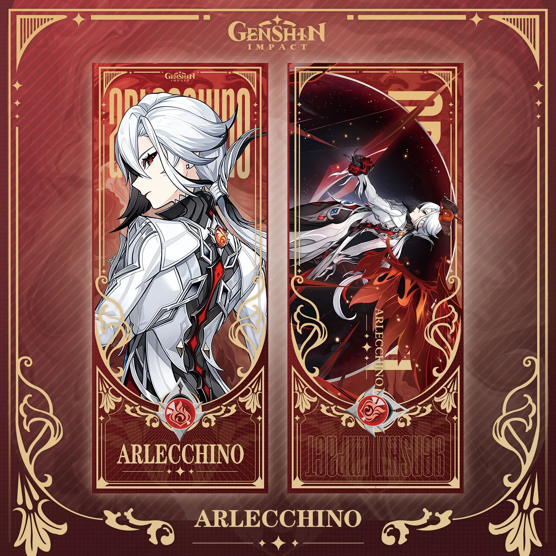 Genshin Impact Collection Cards Games Bookmark Beelzebul Yae Miko Zwerver Ganyu Laser Dubbelzijdig Ticket Anime Tarot Card Cadeau