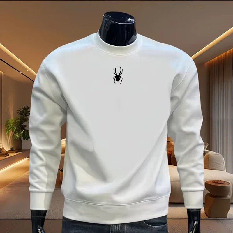 New men's round-neck long-sleeve sportswear, high-quality outdoor casual men's clothing, fashionable spring and autumn sets 1