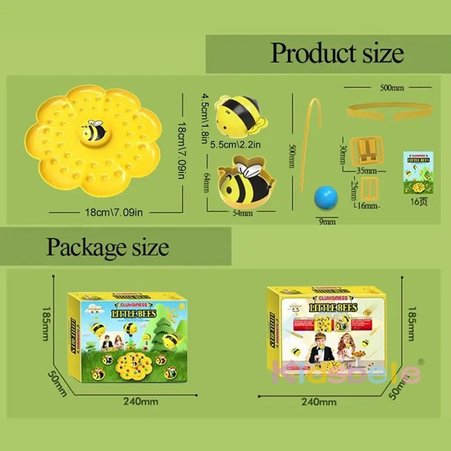 Interactive Fun Clumsy Little Bumblebee Magnetic Toy Set For Kids Families Playful Board Game Little Bee Collecting Pollen Beads