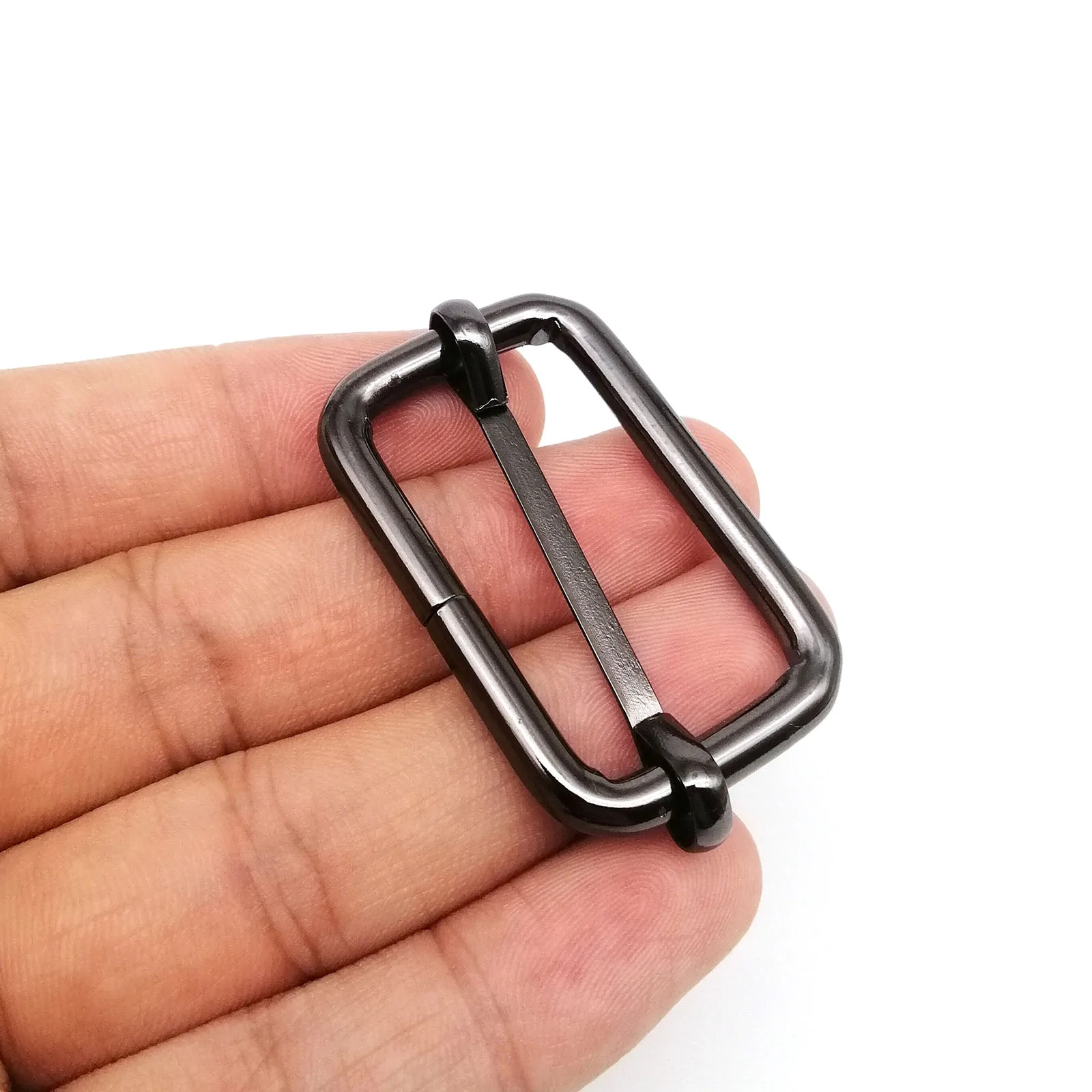 Metall schwere verdickte Ledertasche Rucksack Schultergurt Gürtel Rechteck Tri-Glide Einstellen Roller Pin Schnalle Slider O Ring Reparatur – Detail 18
