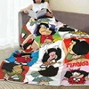 Mafalda Blankets Flannel Summer Air Conditioning Cartoon Anime Throw Blanket for Bed Car Plush Thin Quilt picnic blanket 3