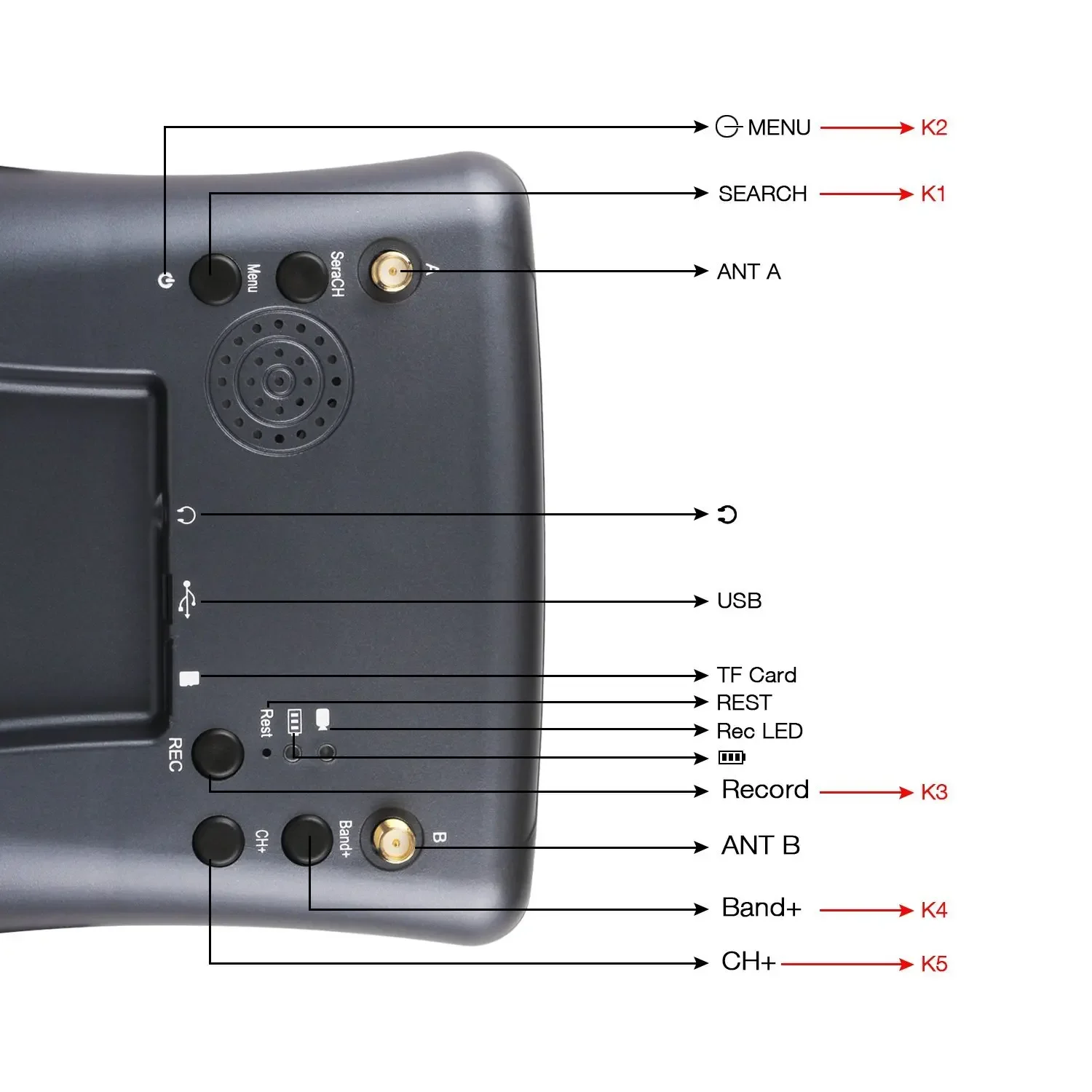 Casque FPV 4.3" 800x480 DVR Diversité 40CH EV800D
