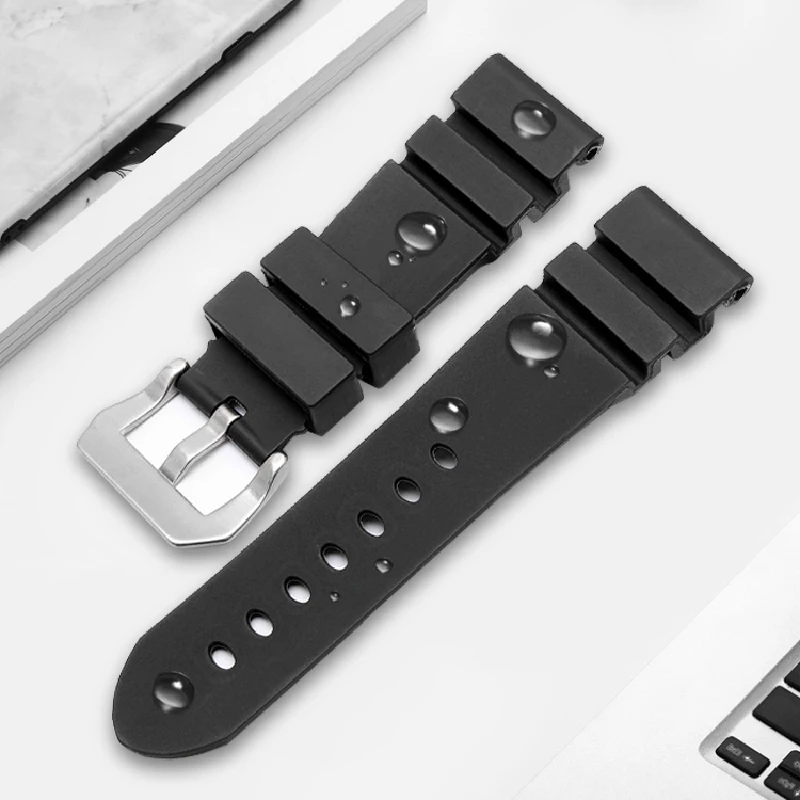 高品質ラバー時計ストラップパネライダイビングシリーズ 1164 PAM01209