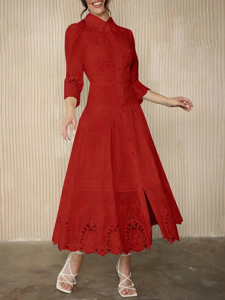 open lace back dress Burnt Orange Pleated Maxi Dress