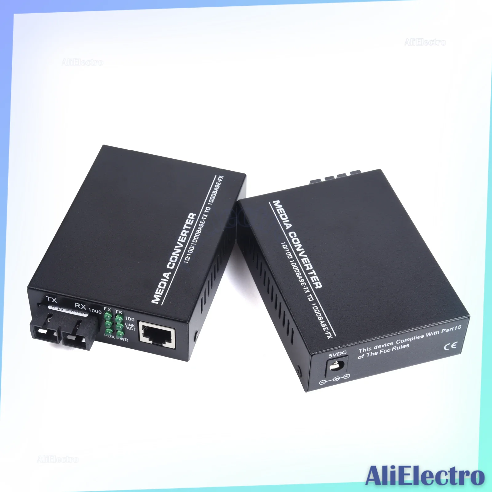 UPC 2 SC-Port To 1 RJ45 Gigabit Optical Media Converter Switch 100/1000M Single Mode Multimode Fiber Transceiver Kit