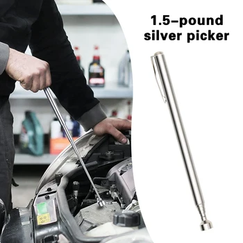 1.5 Pound Extendable Telescopic Magnetic Pen Pickup Tool Car Repairing & Machinery Maintenance Style Extendable Rod with Magnet