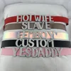 Leather Big Crystal Letters Belt Fashion Punk Buckled Custom Sexy Men Women Personalized Name Word Waist Belt Cosplay Accessory