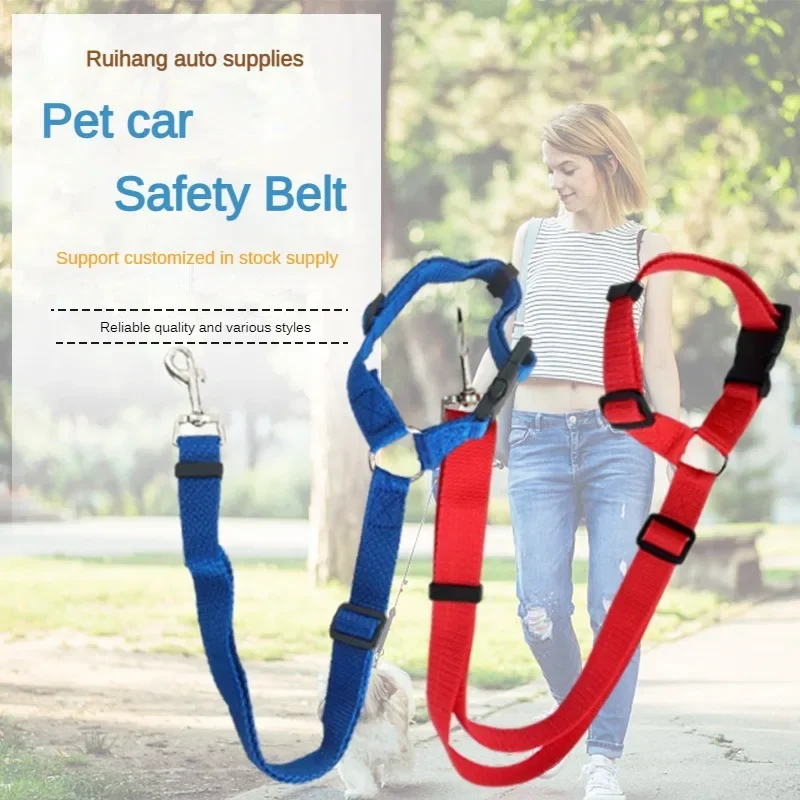 Adjustable Practical Dog Cat Pet Safety Car Seat Belt Harness Leash Travel Clip Strap Lead Car Seat Belt Pet Harnesses