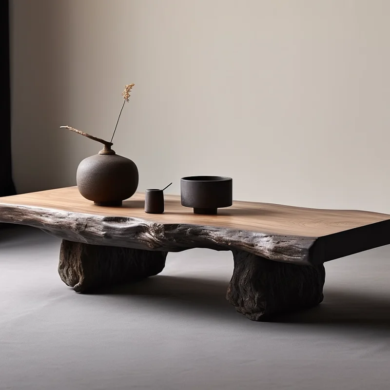 Aesthetic Wood Coffee Table Antique Designer Modern Living Room Decoration Home Furniture