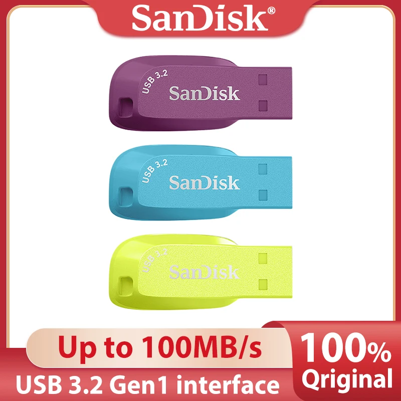 

Original SanDisk CZ410 USB 3.2 Flash Drive 32GB 64GB 128GB Pen Drive U Disk Up to 100MB/s USB3.2 Memory Stick Pendrive for PC