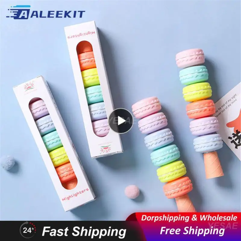 

Художественная Ручка Компактная и портативная водонепроницаемая и быстрое Сращивание в форме макарона инструменты для заметок хайлайтер ручка для четкого письма