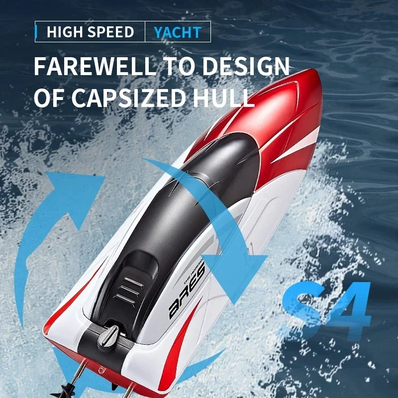 2.4G RC Boat S4 15km/h Dual Motor Waterproof High-speed Boat Summer Outdoore Water Remote Control Ship Toys Gifts Boys 3