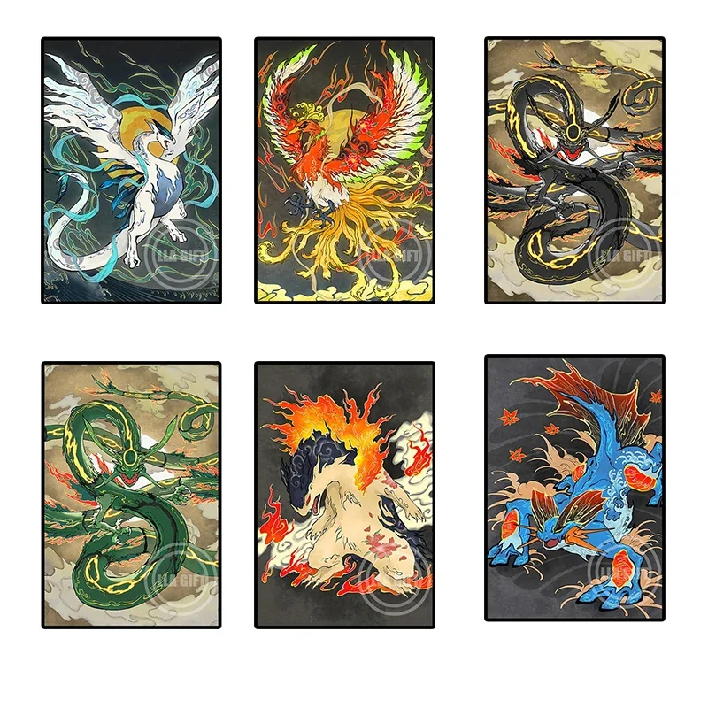 

Pokemon Eevee Ho-Oh Umbreon Moltres Cartoon Wall Art Poster Print Mural Picture Children Room Living Room Home Decor Cuadros Toy