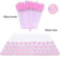 50pcs pink glass