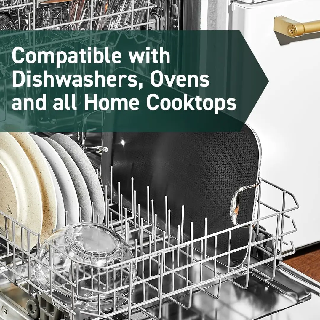 HexClad Hybrid Nonstick Double Burner Griddle, Compatible with All Cooktops, Oven-Safe up to 500&ordm;F, Metal-Utensil Safe