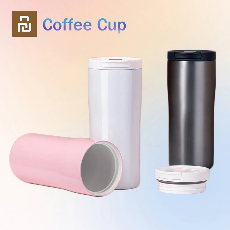 

New Youpin 480ml Stainless Steel Coffee Mug Leak-Proof Thermos Travel Thermal Vacuum Flask Insulated Cup Milk Tea Water Bottle