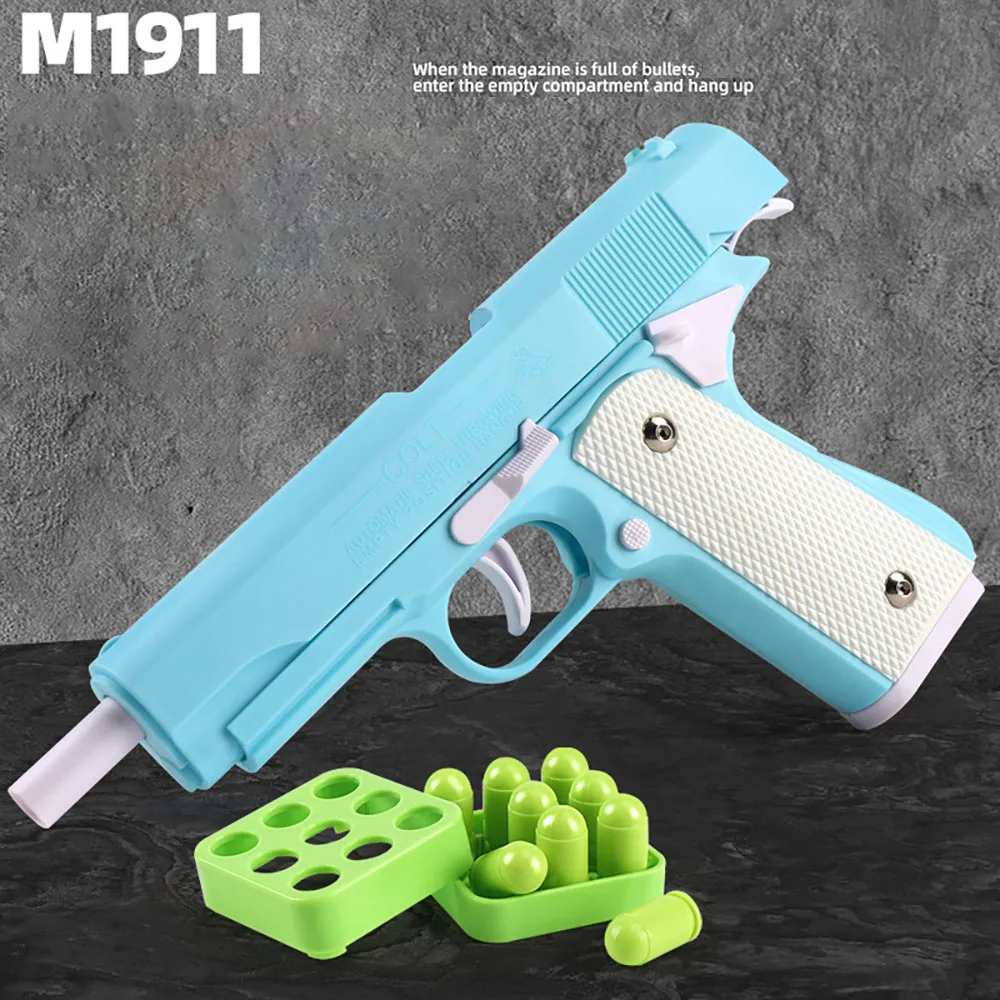 Automatic Colt 1911 Toy Gun For Kids Age5+ Stress Shot Toy Guns Pistol Boys Best Gift Dropship TK Toys 6