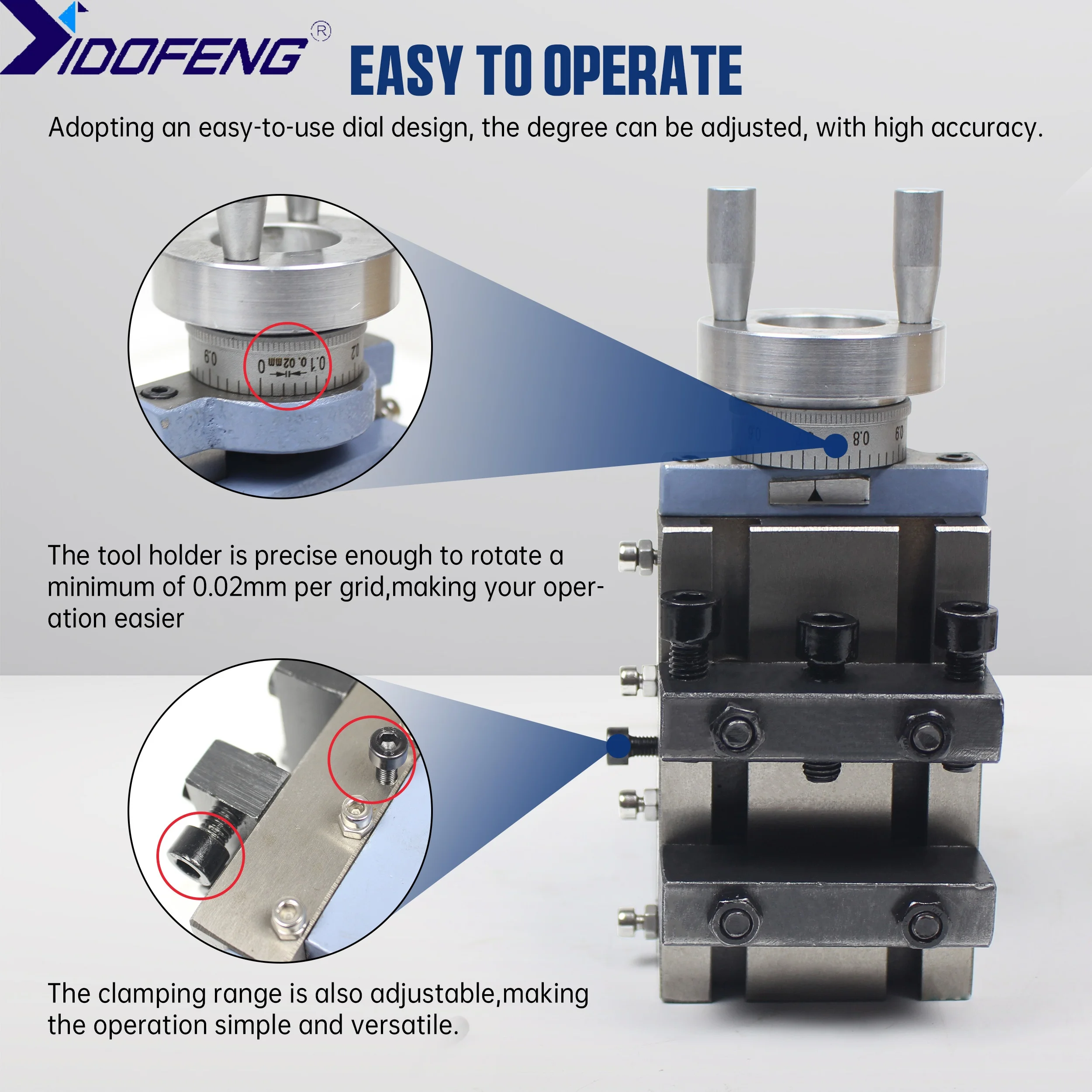 Vertical Knife Holder Slider Tool Holder Quick Change Knife WM210V Milling Attachment Mini Lathe Accessories Part