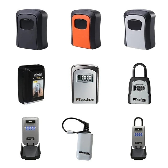 Wall Mount Key Safe Box Secret Box with Hook Organizer 4 Digit Combination Password Security Code Lock Home Key Storage No Key 1