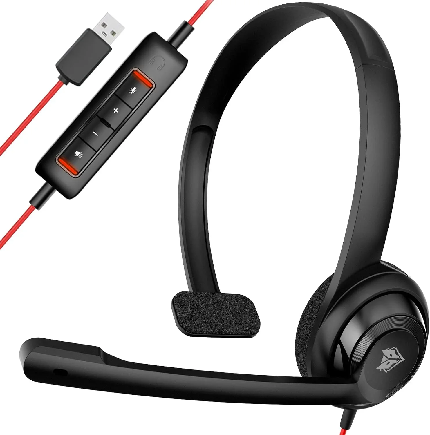 NUBWO USB Noise-Cancelling Comfort On-Ear Wired Office Headset with Mic