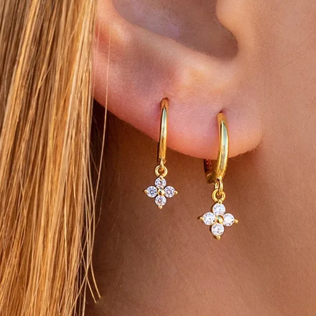 86400-49d1de.jpg Boucles d'oreilles créoles trèfle en argent sterling 925 pour femmes et jeunes filles, élégantes et tendance, idéales pour mariage, fête, accessoires de bijoux, cadeaux