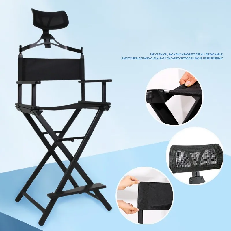 Leisure Chair Director Chair Foldable Small Package Professional Aluminum Alloy Folding Chair Outdoor Makeup Chair 2