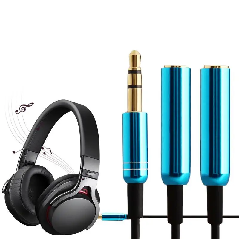 

Audio Cable Audio Microphone Adapter Splitter 2 In 1 Earphone Splitter Extension Cord Universal Audio Microphone Cable For