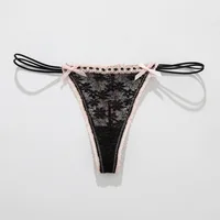 Culottes en dentelle à nœud, lingerie sexy pour femme, tenue quotidienne à la maison, strings unis, sous-vêtements pour femme, culottes taille basse respirantes, Трусы Женские 2
