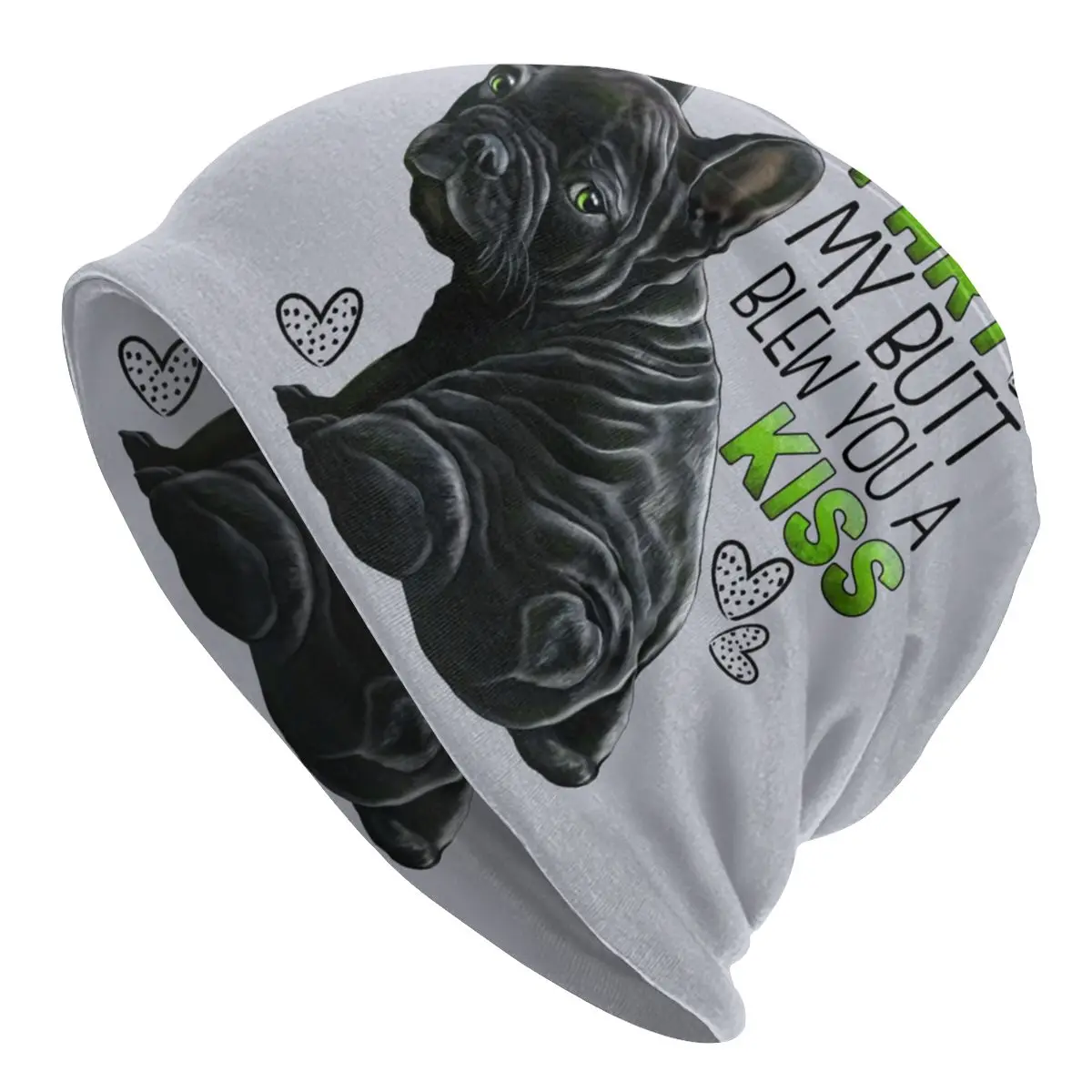 

Милая шапочка в виде французского бульдога, женская вязаная шапка в уличном стиле для мужчин и женщин, теплые зимние смешные шапочки в виде французского бульдога, шапки для домашних животных