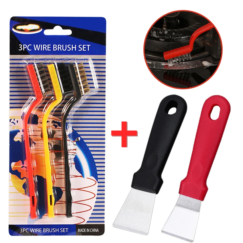 Hiraeth 5PC Kitchen Gas Stove Cleaning Wire Brush All Oil Cleaning for