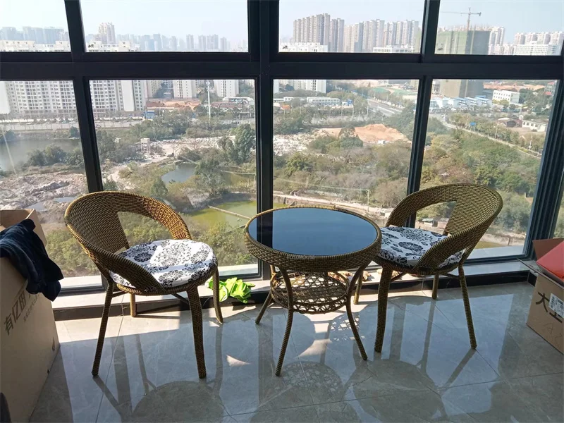 Description Picture 4 of itemOutdoor Garden Lounge Table Chair for Balcony Country House Household Coffee Table Waterproof Sunscreen garden Furniture Sets Z