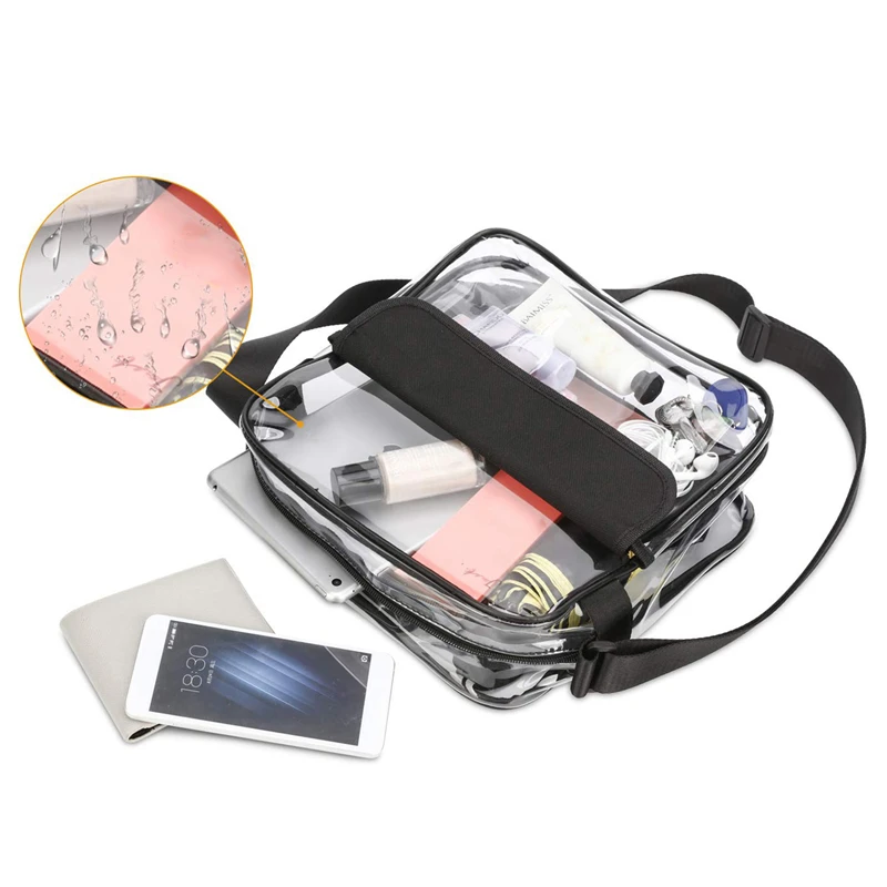 Ladies Handbag Summer Clear Transparent PVC Jelly Women's Travel Beach Shopping Shoulder Waterproof Crossbody Purse