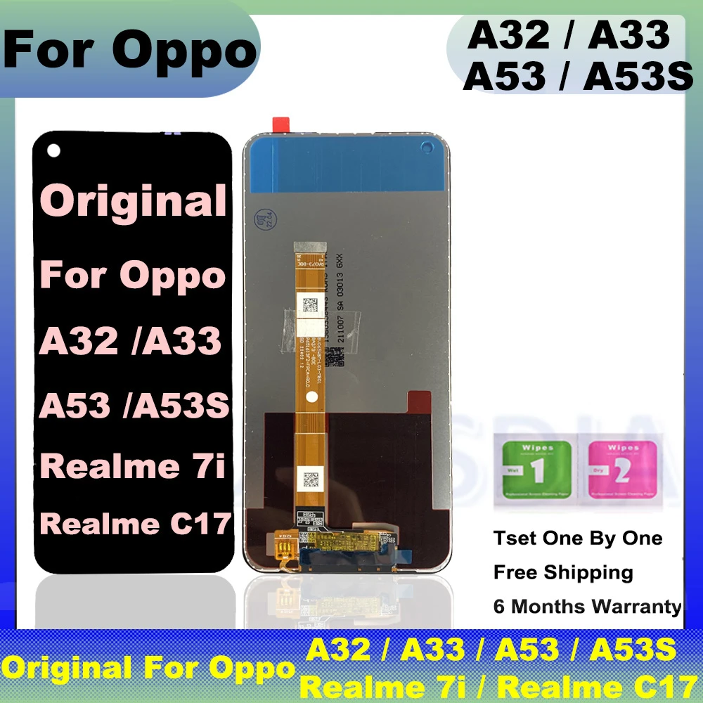 Original Lcd For Oppo A32 2020 A33 A52 A53s Lcd Display Screen Touch ...
