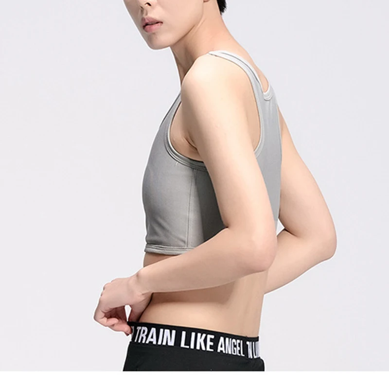 Breast Binder slim Flatten breast Tank Vest Casual Shaper Tops Breathable Buckle Short Les Trans corset Bra