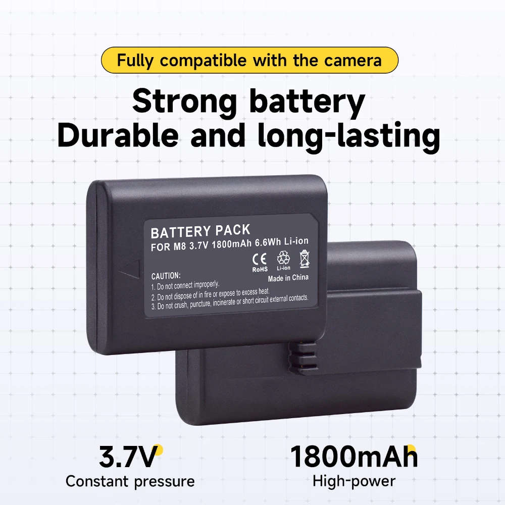 Palo 1-8Pcs 3.7V Batteria Di Ricambio Per Fotocamera Leica M9 M9-P Mm Me M-E M8 M8.2 Fotocamera Bp-Scl1 14464 Bli-312 Batterie