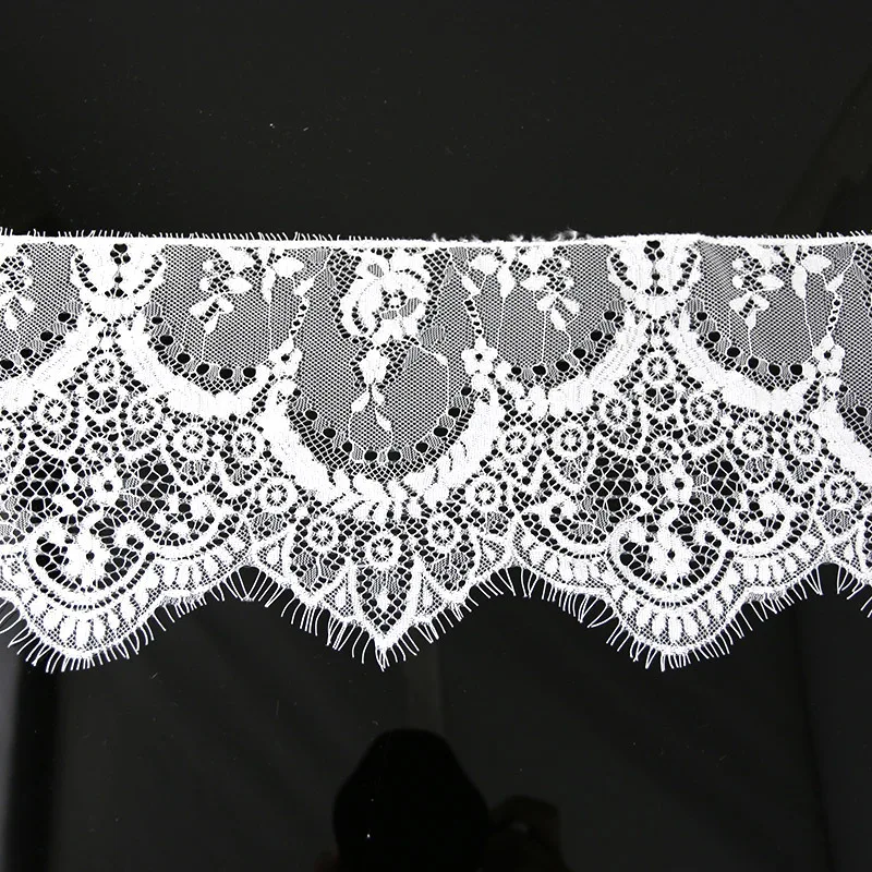 Lace Ribbon (3 meters/lot)160mm Floral Embroidered Eyelash Lace Ribbon Clothing Accessories Lace material Handmade Wedding Dress Ribbon lace ribbon lace garment accessories lace accessories lace sewing accessories clothing accessories