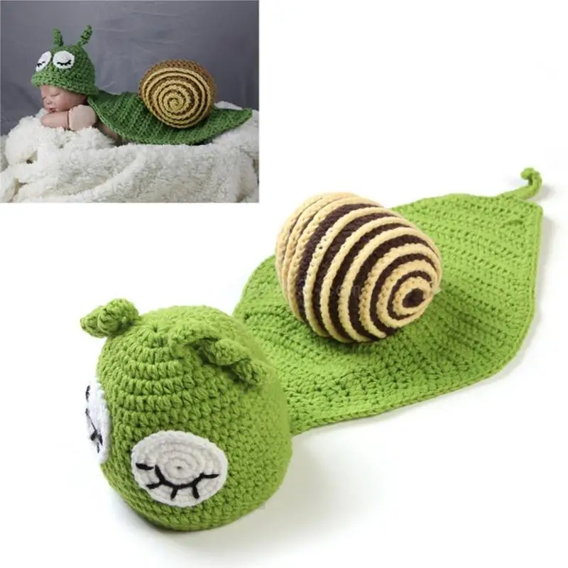 

Baby Hat Bodysuit Set Newborn Photography Prop Knitted Cotton Soft Jumpsuit