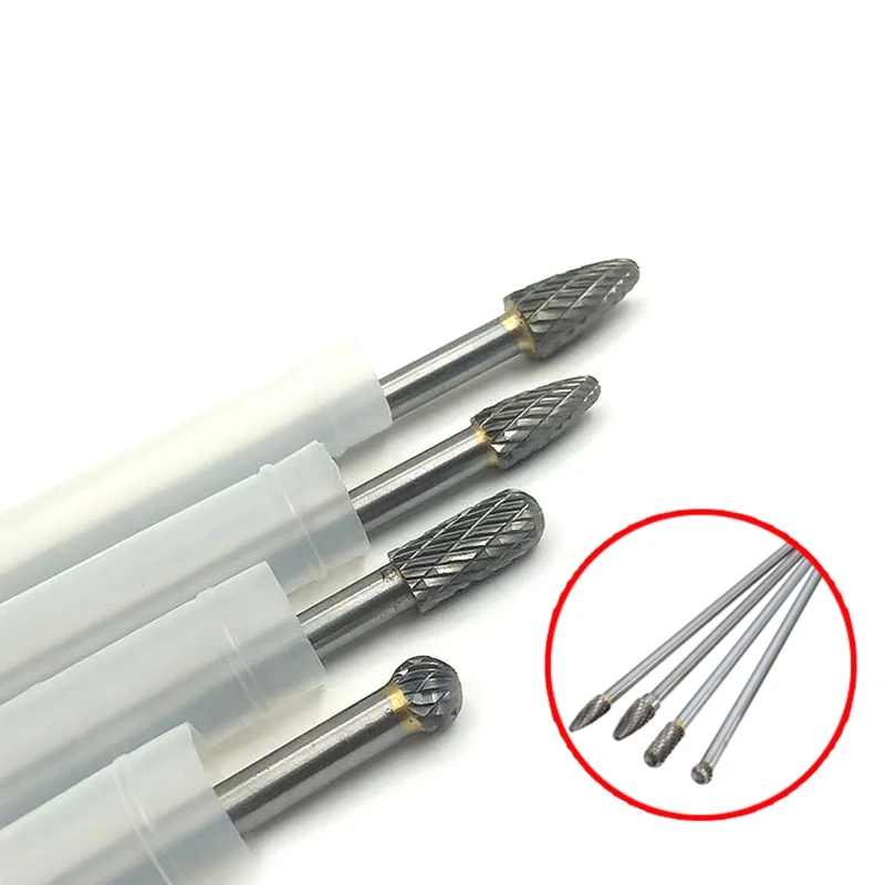텅스텐 카바이드 로터리 커팅 버 다이 그라인더 비트 DIY 목공 금속 조각 연마 조각 드릴링